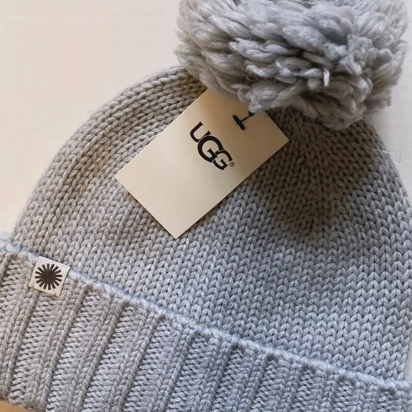UGG Australian Knit Pom Wool Blended Beanie Hat main image 4